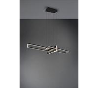 SALINAS SOSPENSIONE LED 34W 4200lm, 3000K TRIPLO RETTANGOLO NERA DIMMERABILE CON INTERRUTTORE L. 110CM