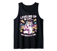 Salire di livello nella vita uno spuntino alla volta Unicorn Gamer Canotta