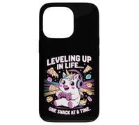 Salire di livello nella vita uno spuntino alla volta Unicorn Gamer Custodia per iPhone 13 Pro