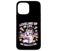 Salire di livello nella vita uno spuntino alla volta Unicorn Gamer Custodia per iPhone 13 Pro Max