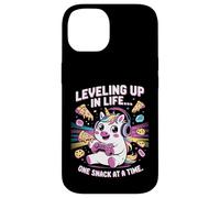 Salire di livello nella vita uno spuntino alla volta Unicorn Gamer Custodia per iPhone 14