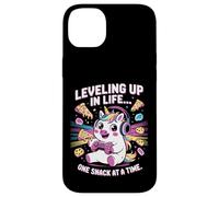 Salire di livello nella vita uno spuntino alla volta Unicorn Gamer Custodia per iPhone 14 Plus