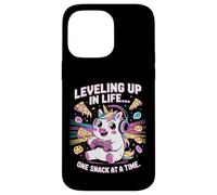 Salire di livello nella vita uno spuntino alla volta Unicorn Gamer Custodia per iPhone 14 Pro Max
