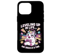 Salire di livello nella vita uno spuntino alla volta Unicorn Gamer Custodia per iPhone 16 Pro Max