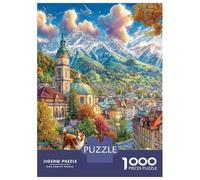 Salisburgo_ Austria Puzzle 1000 Pezzi, Puzzle Impossibile 1000 Pezzi, Gioco Di Sfida Intellettuale 38x26cm/1000pcs