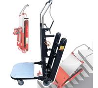 Saliscale elettrico - Carrello cingolato, scale su/giù (80 piani), capacità di carico 300 kg (24 V 26 Ah), tempo di utilizzo: 3-5 ore, 5 ruote antiscivolo (funzionamento silenzioso),A