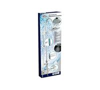 SALISCENDI COMPLETO ASTA DOCCIA DOCCETTA ANTICALCARE ACCIAIO INOX 22X3,2CM CROMO