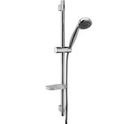 Saliscendi completo per doccia Paffoni Queen con asta doccia in metallo, supporto doccia scorrevole, doccetta 4 getti e portasapone