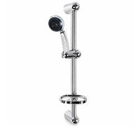Saliscendi Doccia Cromato 60 cm con Soffione Multigetto e Portasapone 69130