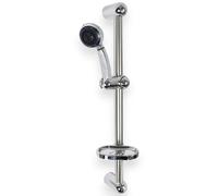 Saliscendi Doccia Cromato 60 cm con Soffione Multigetto e Portasapone 69130