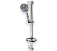 Saliscendi Doccia Cromato 60 cm con Soffione Multigetto e Portasapone 69133