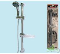 SALISCENDI DOCCIA IDROMASSAGGIO 65 CM CON PORTASAPONE CROMATO TUBO 150CM