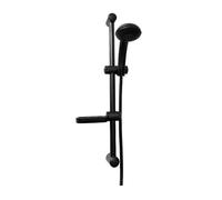 Saliscendi mod. Classico doccetta Ø 25 cm con portasapone h 60 cm nero opaco