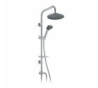 Saliscendi Paini RS/SHOWERCOLUMN con soffione e deviatore ottone cromato anticalcare con laccio, doccetta e portasapone