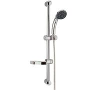 Saliscendi soffione doccia mod. classico in ottone a 3 getti con porta sapone