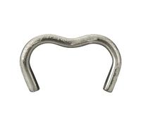 SALKI Graffe per Recinzioni Ω20 | Blister di Graffe Anellate in Acciaio Zincato Omega-20 | Diametro 2 mm | Ideali per Recinti e Reti Metalliche | Confezione da 1000 Pezzi + Blister Ω20 Zincato SALKI