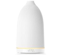 SALKING Diffusore di Oli Essenziali 100ml, Diffusore Profumo Ambiente Elettrico 8 LED, Vaporizzatore Oli Essenziali a Ultrasuoni Senza BPA, per Casa, Yoga e Ufficio, Bianco