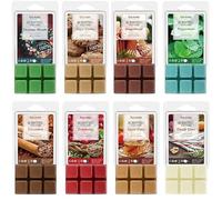 SALKING Inverno Set di Tart Profumate Cera per Lampada Profumata, 100% Cera di Soia Naturale, Candela Profumata per Ambienti, set Regalo di Profumi di Biscotto e Cannella per Halloween, Natale, 8 pz.