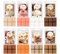 SALKING Pasticceria Set di Tart Profumate in Cera per Lampada Profumata, 100% Cera di Soia Naturale, Candele Profumate per Ambienti, Set Regalo con Profumi Natalizi, 8 pz