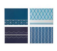 Sallmark Blank Cards Assortment GEOMETRIC Silver Foil (40 carte con buste)