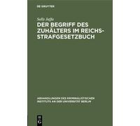 Sally Jaffa Der Begriff des Zuhälters im Reichsstrafgesetzbuc (Copertina rigida)