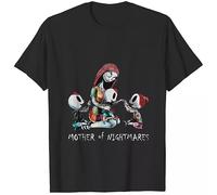 Sally Mother of Nightmares with A Boy And A Girl T-Shirt Black S