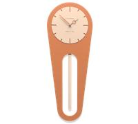 Sally orologio da parete a pendolo design legno colore terracotta