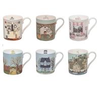 Sally Swannell Wrendale Designs - Set di 6 tazze da 0,3 litri