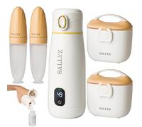 Sallyz Nomad - Scaldabiberon portatile, senza fili, con batteria da 10500 mAh, include 2 cucchiai e 2 contenitori per latte materno, essenziale per le mamme in viaggio
