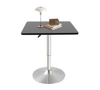 Salmeee Tavolo da bar regolabile in altezza 67 - 91,5 cm, con robusta struttura in ferro, per bar, cucina, soggiorno, tavolo da bistrot in MDF, portata fino a 60 kg, per colazione, laptop 60 x 60 cm