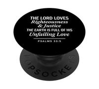 Salmi 33:5 Giustizia Giustizia Amore Immancabile Versetto Bibbia PopSockets PopGrip Adesivo