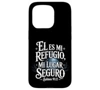 Salmi 91:2 "Él es mi refugio mi lugar seguro" Versetto della Bibbia Custodia per iPhone 15 Pro