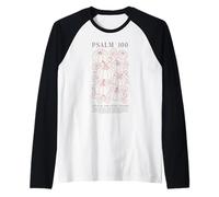 Salmo 100 Zucca Ringraziamento Cristiano Autunno Bibbia Verso Maglia con Maniche Raglan