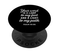 Salmo 119:105 Lampada Piedi Sentiero Luce Scrittura Versetto Bibbia Dio PopSockets PopGrip Adesivo
