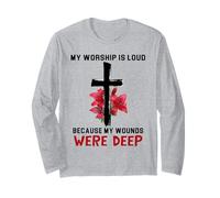 Salmo 147:3 Il Mio culto è Forte perché Le ferite Erano Profonde Maglia a Manica