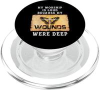 Salmo 147:3 Il mio culto è forte perché le ferite erano profonde PopSockets PopGrip per MagSafe
