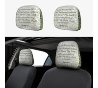 Salmo 27 1 2 pezzi Ricamo personalizzato Morbido Traspirante Coprisedile Poggiatesta Auto Protezione Accessori Auto