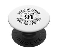 Salmo 91 Dio è il mio rifugio Gesù Fede cristiana PopSockets PopGrip Adesivo