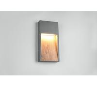 SALMON APPLIQUE DA ESTERNO LED 11W 1200lm, 3000K FUSIONE DI ALLUMINIO CON EFFETTO LEGNO IP44 H.33CM