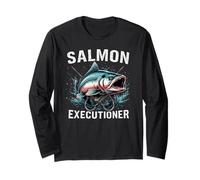Salmon Executioner Hardcore Distressed Pesca Regali per Gli Uomini Maglia a Manica