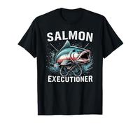 Salmon Executioner Hardcore Distressed Pesca Regali per Gli Uomini Maglietta