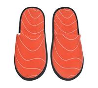 Salmon Fish Meat Print Pantofole Calde Pantofole Da Casa Lavabili Slippers Per Uomo Hotel Bagno M