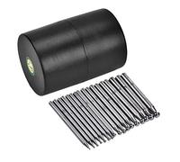 Salmue 17pcs Strumenti di dapping Set Punzoni di punzonatura Gioielli Oro fabbro Strumento di Fabbricazione Strumento di Colpo Dapping Blocco Punzone Produzione Gioielli Kit di Riparazione, Metallo,