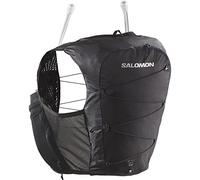 Salomon Active Skin 8 Gilet da Running con Flask Inclusi da Donna, Comfort a lunga durata, Idratazione facile, Scomparti ottimizzati, Nero, Black, L