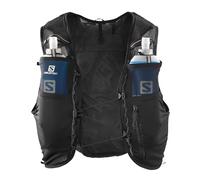 Salomon Adv Hydra Vest 4 Gilet da Running con Flask Inclusi Unisex, Comfort e stabilità, Idratazione ad accesso rapido, Semplicità, Nero, M