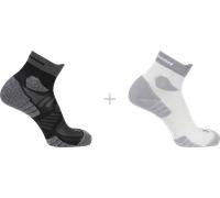 Calze Salomon Aero Ankle 2-Pack Dimensioni dei calzini: 42-44 / Colore: nero/bianco
