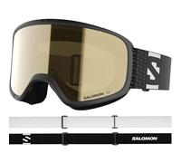 Salomon AKSIUM 2.0 ACCESS LBF, maschera sci unisex antiappannamento per trail running e sport outdoor, Black/Gold