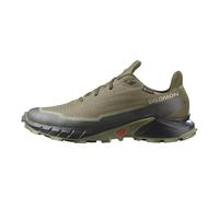 Salomon Alphacross 5 Gore-Tex Scarpe Impermeabili da Trail Running da Uomo, Grip potente, Protezione dalle intemperie e dall'acqua, Comfort a lunga durata, Olive Night/Black/Deep Lichen Green, 40 EU