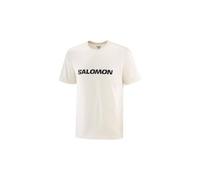 Salomon big logo tee uomo maglietta a maniche corte beige