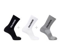 Calze Salomon Everyday Lite Crew 3-Pack Dimensioni dei calzini: 45-47 / Colore: nero/grigio